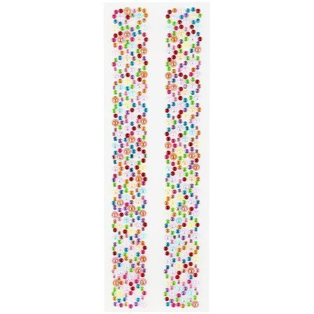 Наклейки акриловые MESHU "Bright line" 25 x 7.8 см, стразы, 500 накл, инд. уп., европодвес RE-MS_36646