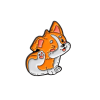 Значок "Щенок корги" игривый, цветной в чёрном металле SIM-9305703 Значок "Щенок корги" игривый, цветной в чёрном металле SIM-9305703