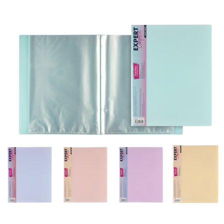 Папка с 40 вкладышами A4 Expert Complete "Trend Pastel" 20 мм, 600 мкм, диагональ, 1 шт, бирюзовый EC27041940
