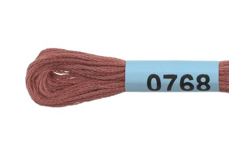 Нитки для вышивания GAMMA мулине (0207-0819) 8 м №0768 какао MG-0768