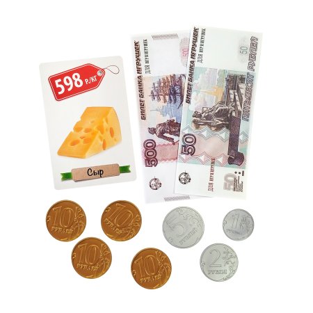 Настольная игра: Десятое королевство "Денежка. Играем в магазин. Покупаем продукты" KOR-03572