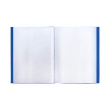 Папка с 60 вкладышами A4 СТАММ 21 мм, 600 мкм, пластик, синяя RE-ММ-32209