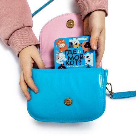 Настольная игра: "Пластиковые кубики. Где мой кот?" в жестяной коробочке KOR-03569