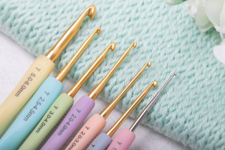 Крючок двухсторонний с прорезиненной ручкой GAMMA алюминий d 5.0 - 6.0 мм 13.5 см в блистере RHD-50-60