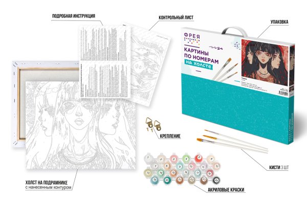 Набор для раскрашивания по номерам (холст на подрамнике) ФРЕЯ 50 х 40 см "Томиэ" PNB/PL-306