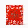 Пакет подарочный ламинированный 30 × 26 × 9 см "Золотые снежинки" SIM-10453763
