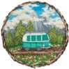 Набор для вышивания PANNA Живая картина. Брошь. Путешествие на колесах 5.5 x 5.5 см JK-2216