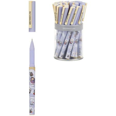 Ручка шариковая Greenwich Line "Cats" синяя, 0.7 мм, игольчатый стержень, грип, софт-тач RE-GL_24913/Pbl_32690