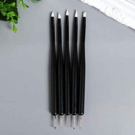 Набор инструментов для придания формы "Матовый чёрный" 5 шт 14.6 см дерево, металл, резина 3527088 Набор инструментов для придания формы "Матовый чёрный" 5 шт 14.6 см дерево, металл, резина 3527088