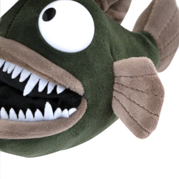 Мягкая игрушка ORANGE TOYS Рыба Удильщик зеленая 15 см с метал. кольцом ORT-OT9007/15