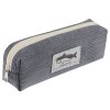 Пенал ArtSpace "Corduroy" 200 x 70 x 50 мм, серый вельвет, подкладка RE-Sch_E65589
