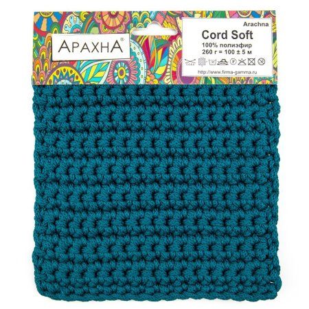 Пряжа ARACHNA Cord Soft 100% полиэфир 1 x 230 ± 10 г 100 ± 5 м Пряжа ARACHNA Cord Soft 100% полиэфир 1 x 230 ± 10 г 100 ± 5 м