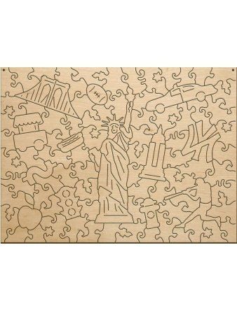 Деревянный пазл Citypuzzles "Нью-Йорк" MAG8229