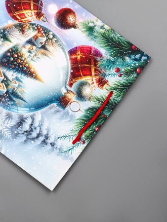 Пакет подарочный ламинированный 26 х 12 х 32 см "Шар Новогодний" SIM-10911804