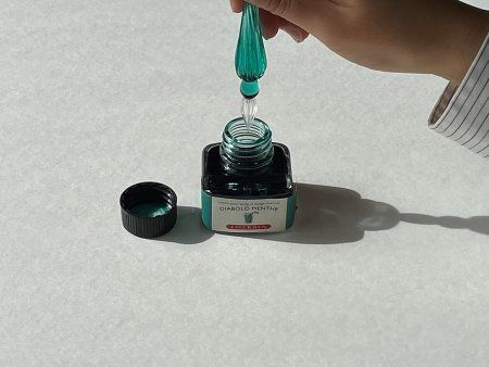 Ручка-перо стеклянная J. Herbin 18 см Бирюзовая RH-21433T