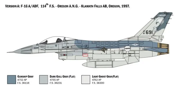 Сборная модель: Самолет F-16A FIGHTING FALCON З-2786ИТ