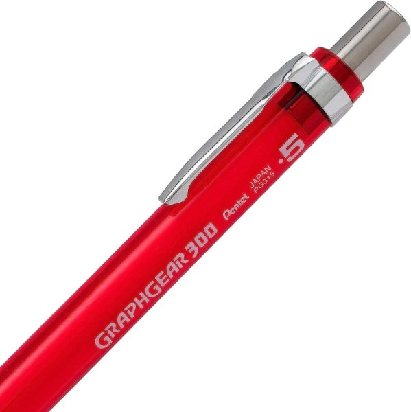 Карандаш PENTEL Graphgear 300 автоматический 0.5 мм, красный корпус PG315-TBX