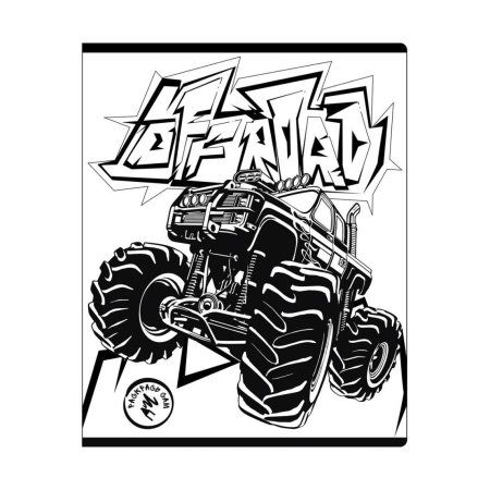 Тетрадь 48л. A5 клетка BG "Раскрась сам. Art black" RE-Т5ск48_11857