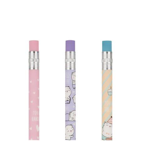 Карандаш механический MESHU "Sweet bear" 0.7 мм, печать на корпусе, с ластиком, ассорти RE-MS_47384