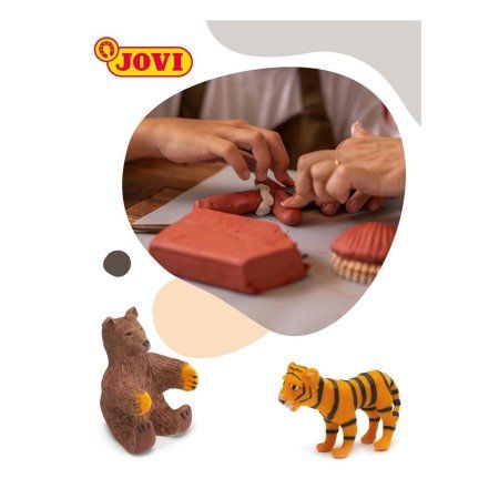 Паста для моделирования JOVI отвердевающая 1 кг терракотовый RE-89