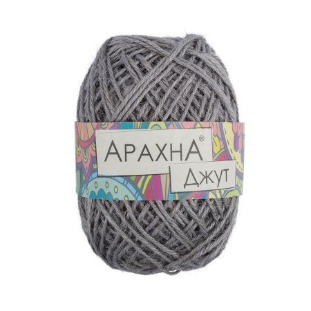 Пряжа ARACHNA Jute 100% джут 1 x 100 ± 10 г 90 ± 5 м №007 св.серый ARA-JUT-007