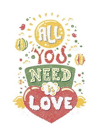 Кристальная (алмазная) мозаика ФРЕЯ постер "Всё, что тебе нужно-любовь" 30 х 40 см ALBP-312