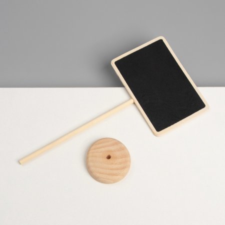 Меловой ценник на ножке 17 x 8 см прямоугольник 10 шт цвет чёрный SIM-7787885