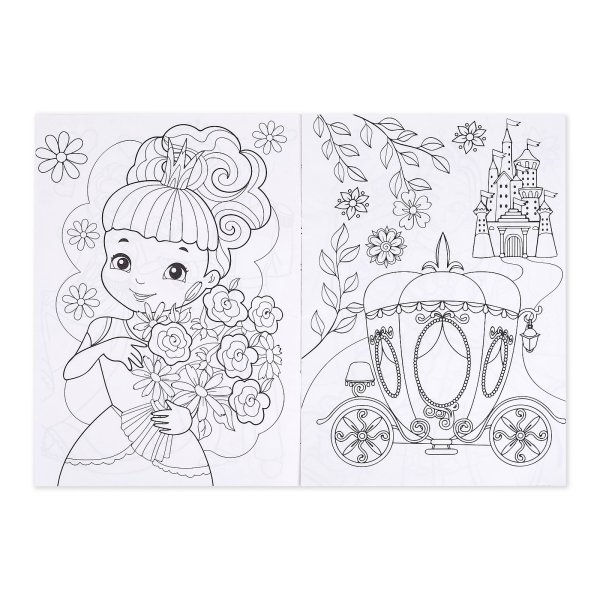 Раскраска для девочек А4 "Милые принцессы" 16 стр SIM-4451636