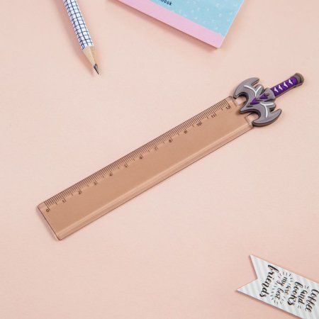 Линейка с топпером 12 см MESHU "Grey sword" пластиковая, европодвес RE-MS_36852 Линейка с топпером 12 см MESHU "Grey sword" пластиковая, европодвес RE-MS_36852