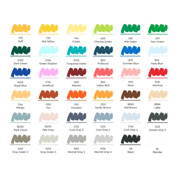 Набор маркеров SKETCHMARKER Product 1 36 шт промышленный дизайн + сумка органайзер MP36prod