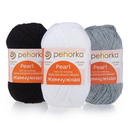 Пряжа Пехорская ПТ "Жемчужная" 50% хлопок, 50% вискоза 100 г 425 м 1 шт