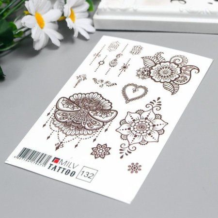 Татуировка на тело "Как мехенди" 10 x 15 см SIM-7830688