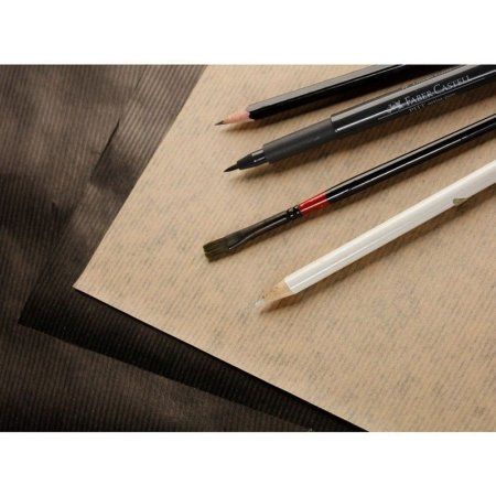 Скетчбук CLAIREFONTAINE Kraft 90 г/м2 A5 60 л, склейка, коричневые и черные листы RH-975817C