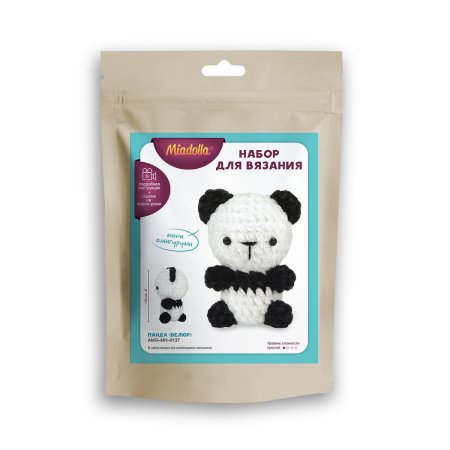 Набор для вязания "Miadolla" Панда (велюр) AMG-MN-0137