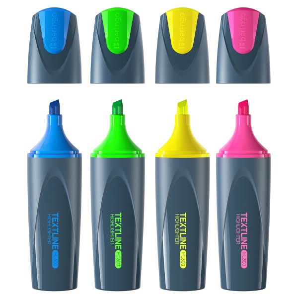 Набор текстовыделителей Berlingo "Textline HL300" 4 цв 1-5 мм RE-T3020