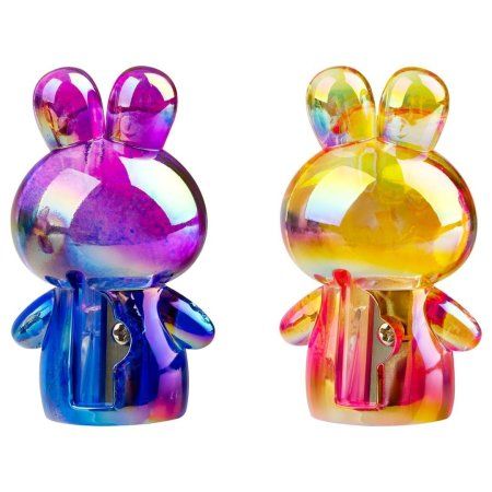 Точилка пластиковая MESHU "Cute rabbit" 1 отверстие, ассорти RE-MS_55998
