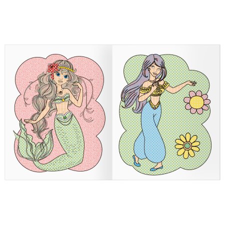 Раскраска водная 200 x 250 мм ТРИ СОВЫ "Раскрась водой. Принцессы" 8 стр. RE-PvА4_56510