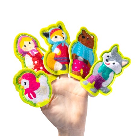 Пальчиковый кукольный театр "В гостях у сказки" 17 кукол KOR-03940