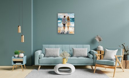 Набор для раскрашивания по номерам (холст на подрамнике) ФРЕЯ 50 х 40 см "В брызгах волн" PNB/PL-343