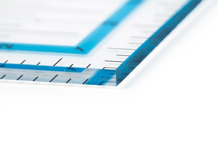 Линейка для пэчворка GAMMA пластик 10 x 45 см в пакете QRL-07