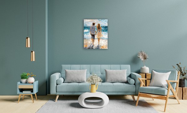 Набор для раскрашивания по номерам (холст на подрамнике) ФРЕЯ 50 х 40 см "В брызгах волн" PNB/PL-343