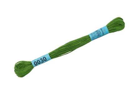 Нитки для вышивания GAMMA мулине (0001-0206) 8 м №0030 травяной MG-0030