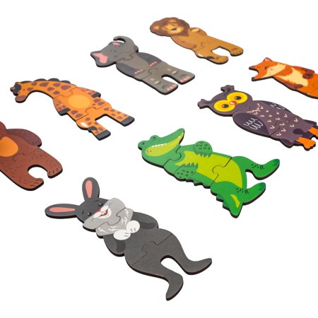 Деревянный пазл Десятое королевство "Веселый зоопарк" 24 элементов KOR-05263