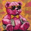 Кристальная (алмазная) мозаика ФРЕЯ постер "Богатый мишка" 30 х 30 см ALBP-245