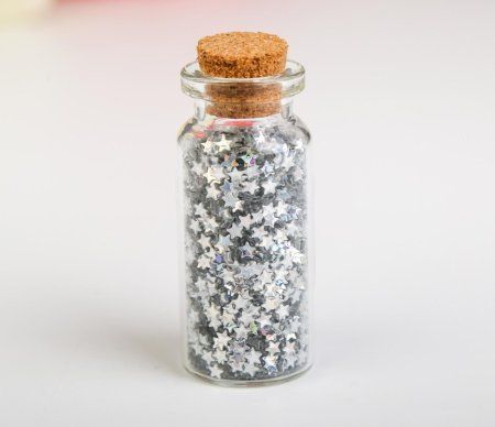 Глиттер в баночке "Звёздочки серебро" 3 мм 7 г 5 x 2 x 2 см SIM-4344889