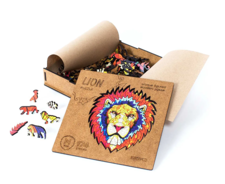 Деревянный пазл с двухслойной крышкой Лев XL (2022) MAGZ211-2