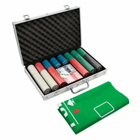 Набор для покера из 500 фишек с номиналом Фабрика Покера в алюминиевом кейсе (фишки 4 г) MAGpokfp500f4g