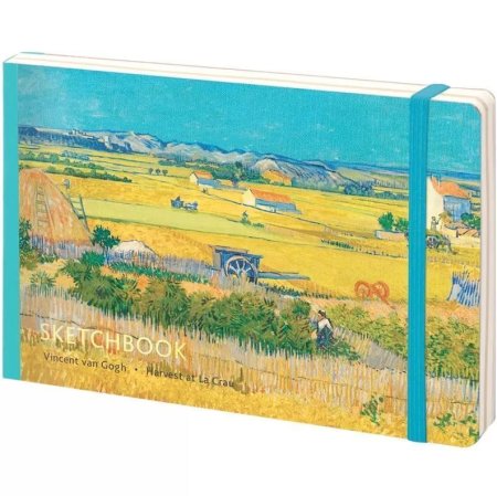 Скетчбук - альбом для рисования 80л. А5 "Van Gogh" 100 г/м2 тв.обл, карман, доп.листы крафт RE-SB5w_32041