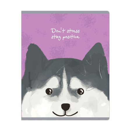 Тетрадь 48л. A5 клетка MESHU "Funny dogs" матовая ламинация, микро sandy-touch лак RE-MS_49772