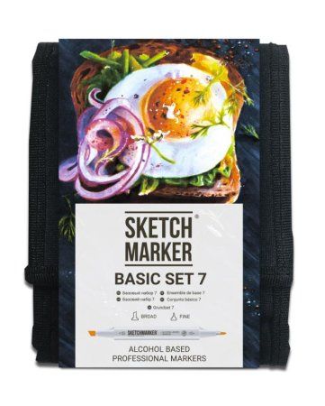 Набор маркеров SKETCHMARKER Basic 7 12 шт + сумка органайзер MPSM-12BAS7